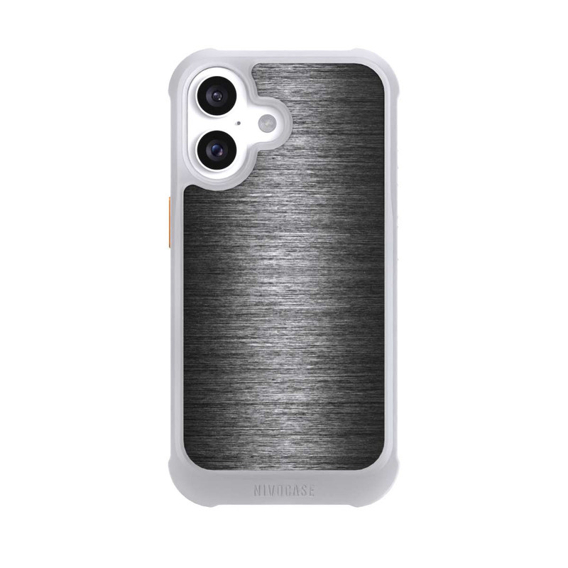 iPhone 16 NIVOmax Aspect Métallique Anthracite