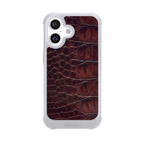 Apple iPhone 16 NIVOmax Cuir de Crocodile