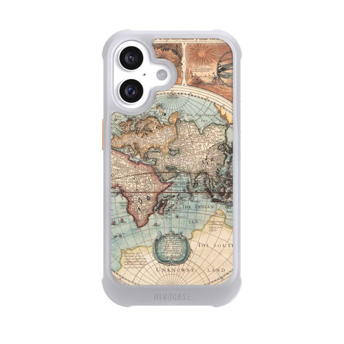 Apple iPhone 16 NIVOmax Vintage Weltkarte