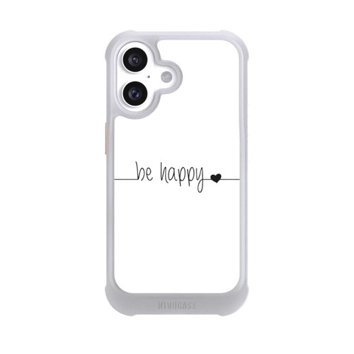 Apple iPhone 16 NIVOmax Be Happy Weisser Hintergrund