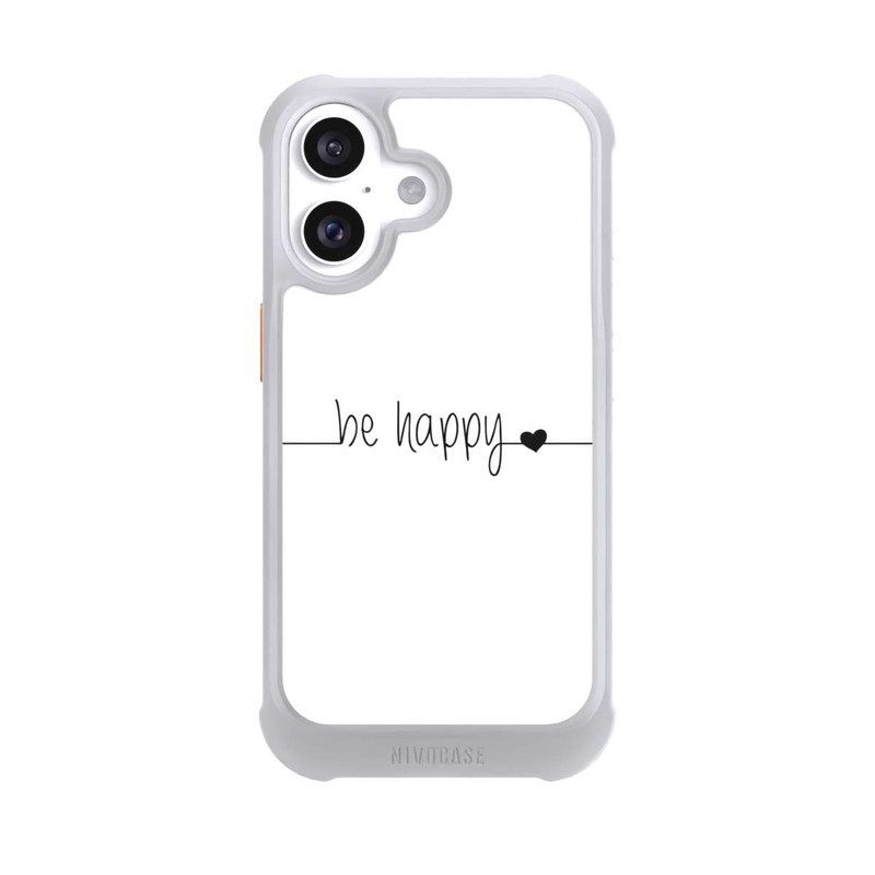 iPhone 16 NIVOmax Be Happy White Background