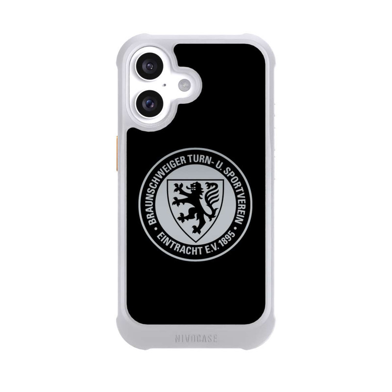 iPhone 16 NIVOmax Eintracht Braunschweig Schwarz Silber