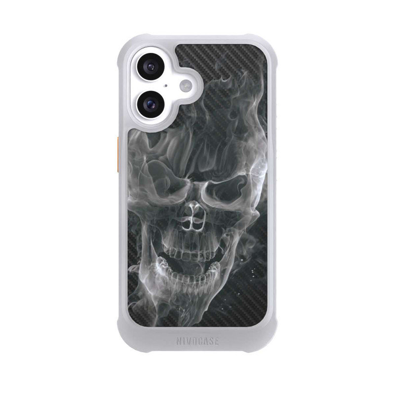 iPhone 16 NIVOmax Crâne Fumée Carbone