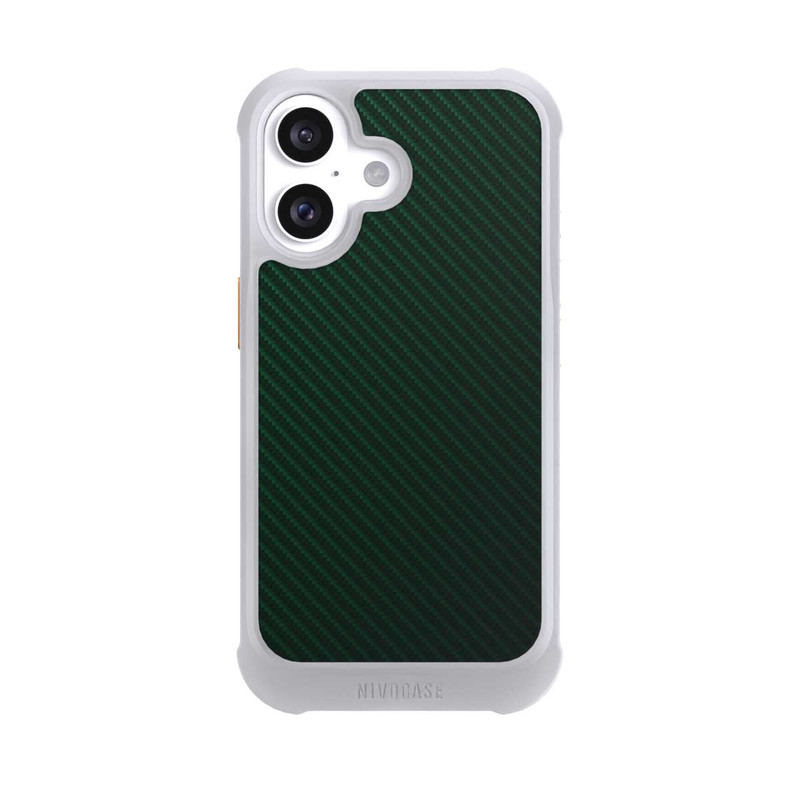 iPhone 16 NIVOmax British Racing Green Carbon