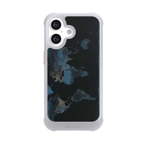 Apple iPhone 16 NIVOmax Carte du Monde Nuit