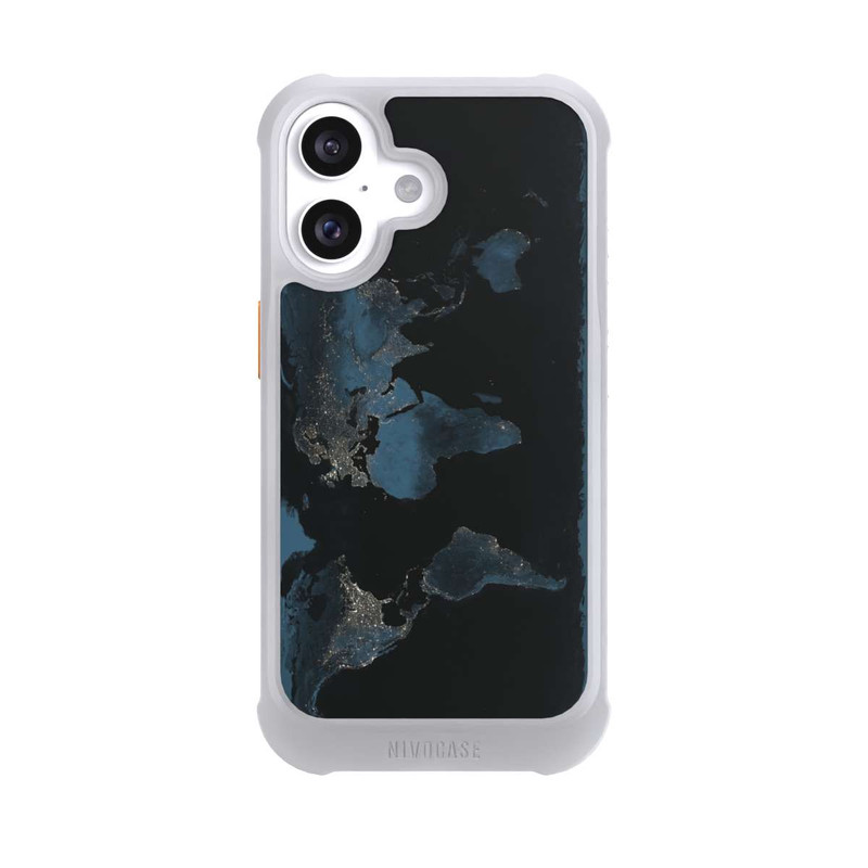 iPhone 16 NIVOmax Nachtlichter Weltkarte