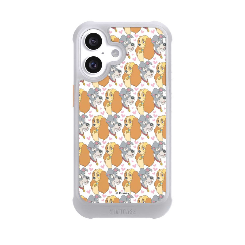 iPhone 16 NIVOmax Susi und Strolch Muster Herzen