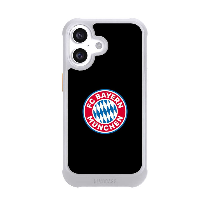 iPhone 16 NIVOmax FCB Logo auf Schwarz