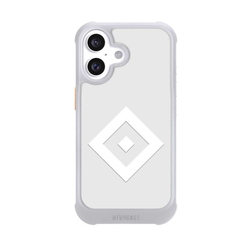Apple iPhone 16 NIVOmax Rauten Logo auf HSV Grau