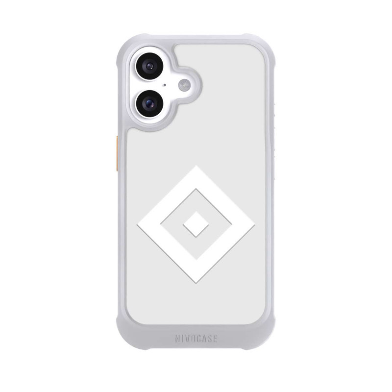 iPhone 16 NIVOmax Rauten Logo auf HSV Grau