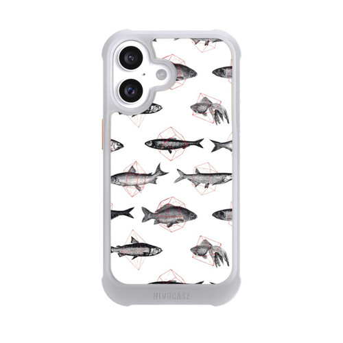 Apple iPhone 16 NIVOmax Fische in Geometrie