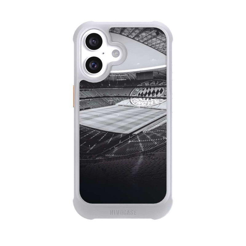 iPhone 16 NIVOmax Stade FC Bayern - Noir Blanc
