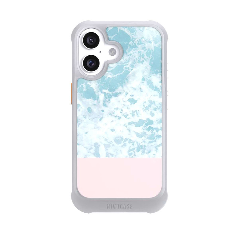 iPhone 16 NIVOmax Rosa am Meer