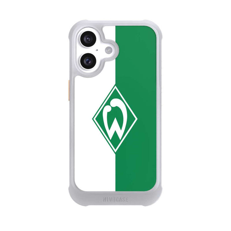 iPhone 16 NIVOmax Weiß-Grün - Werder Bremen