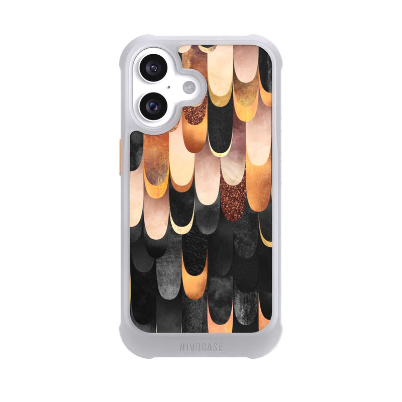 iPhone 16 NIVOmax Plumes Cuivre et Noir