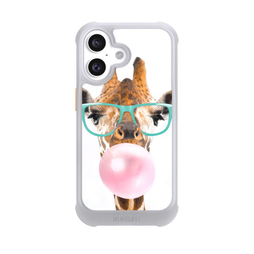 Apple iPhone 16 NIVOmax Giraffe mit Kaugummi