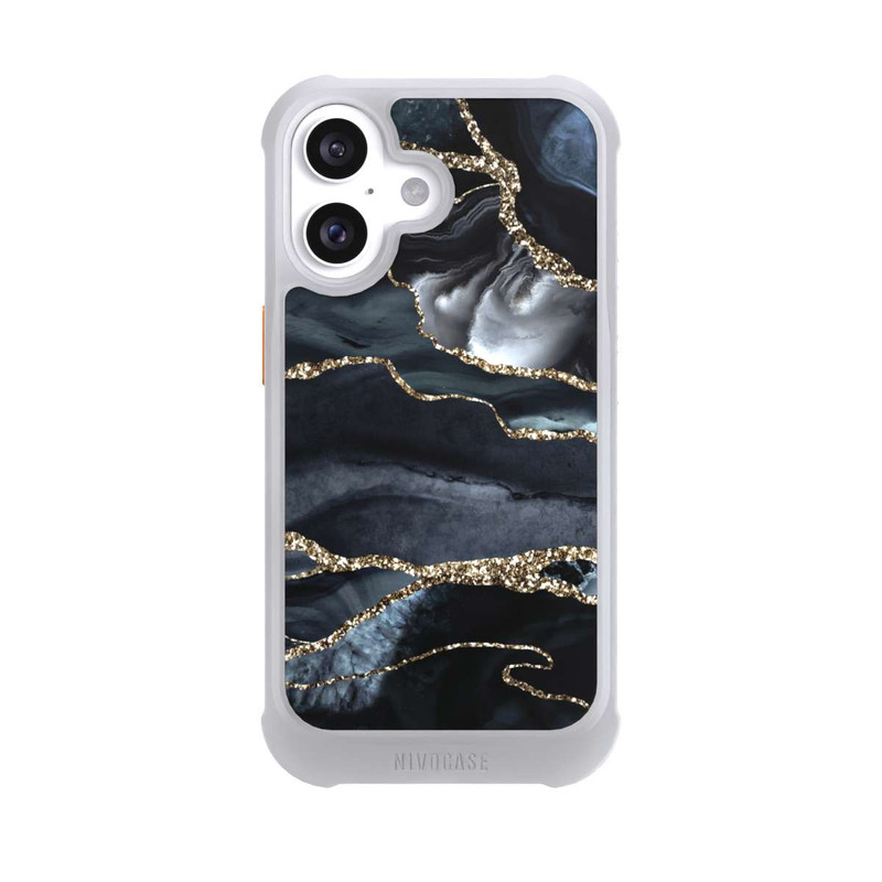 iPhone 16 NIVOmax Or marbré foncé Aspect pailleté