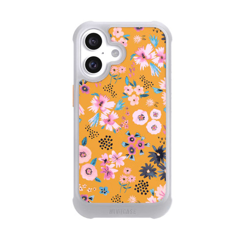 Apple iPhone 16 NIVOmax Kleine Blumen senfgelb