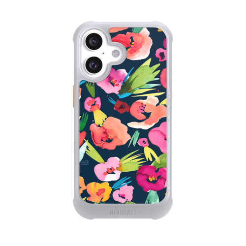 Apple iPhone 16 NIVOmax tropische Blumen aquarell