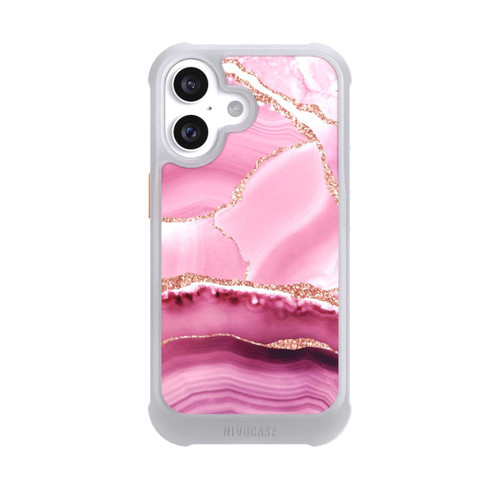 Apple iPhone 16 NIVOmax Meerjungfrauen Pink Marmor