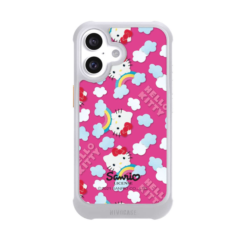 iPhone 16 NIVOmax Hello Kitty Regenbogenmuster