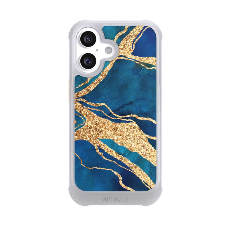 iPhone 16 NIVOmax Gemstone Blue Gold