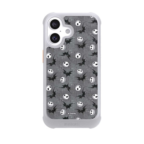 Apple iPhone 16 NIVOmax Jack Grey Pattern Tim Burtons Nightmare before Christmas