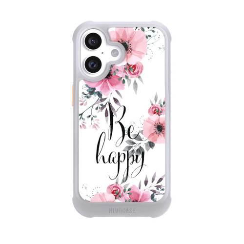 Apple iPhone 16 NIVOmax Be Happy Blumen