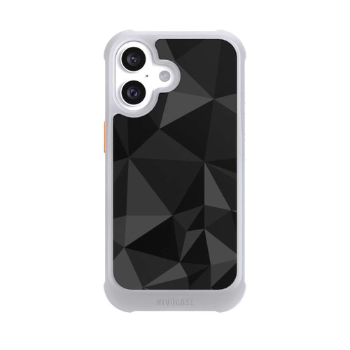 Apple iPhone 16 NIVOmax Polygonmuster schwarz