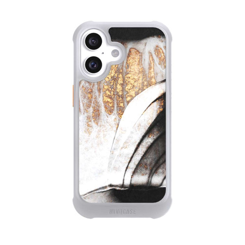Apple iPhone 16 NIVOmax Veines noires et dorées