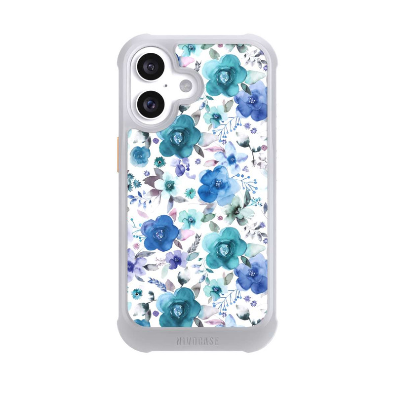 iPhone 16 NIVOmax Winterblumensträuße Blau