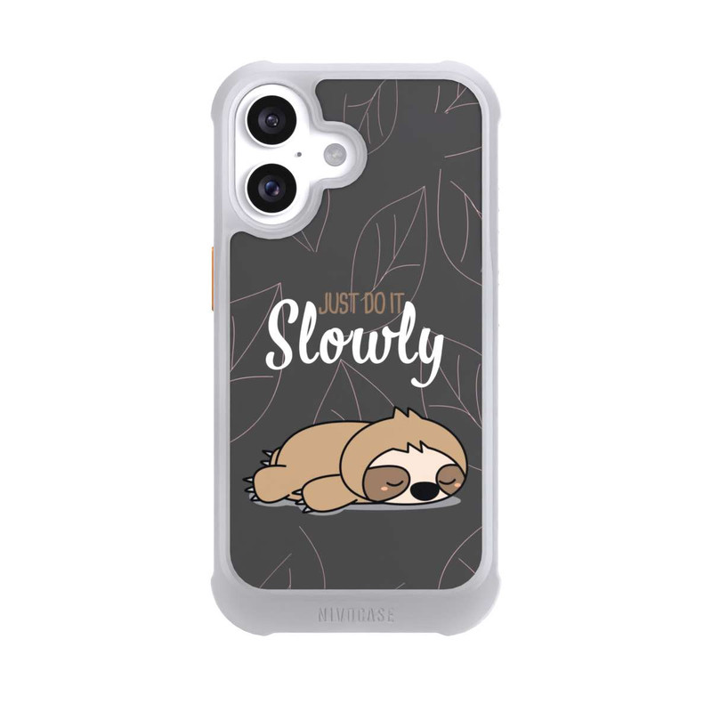 iPhone 16 NIVOmax Just Do It Slowly Sloth Grey