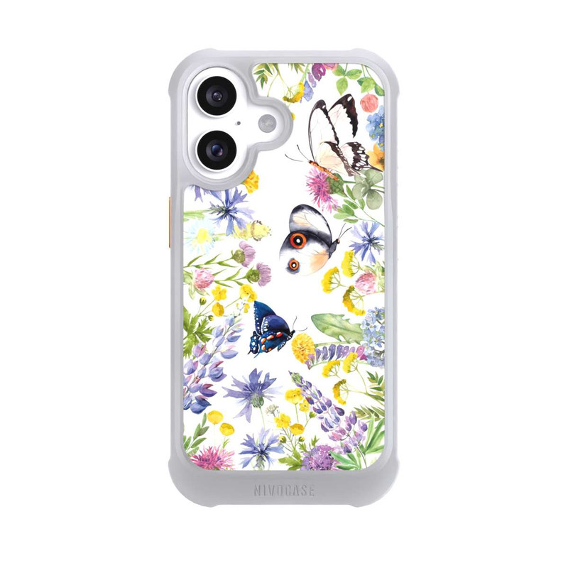 iPhone 16 NIVOmax Colourful Spring Flowers and Butterflies