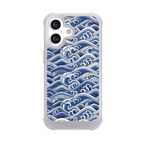 Apple iPhone 16 NIVOmax Vagues bleues kanagawa