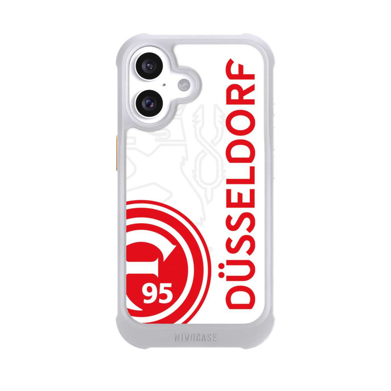 iPhone 16 NIVOmax Fortuna Düsseldorf-Trikotdesign Weiss