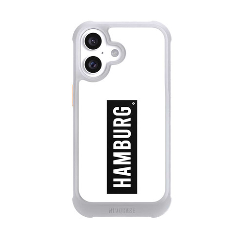 Apple iPhone 16 NIVOmax HSV Hamburg Schwarz Weiss
