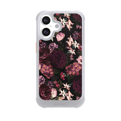 Apple iPhone 16 NIVOmax Fond Fleur Violet Foncé