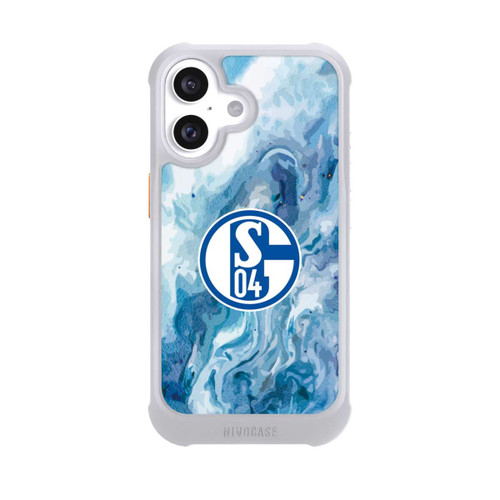 Apple iPhone 16 NIVOmax Schalke 04 Flüssig Blau