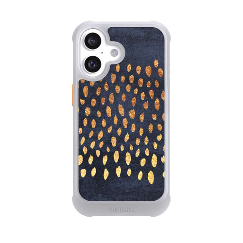 Apple iPhone 16 NIVOmax Muster Gold und Marine