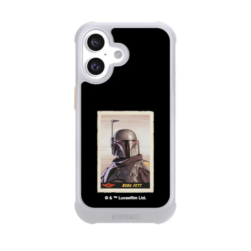 Apple iPhone 16 NIVOmax Boba Fett Badges Schwarzer Hintergrund