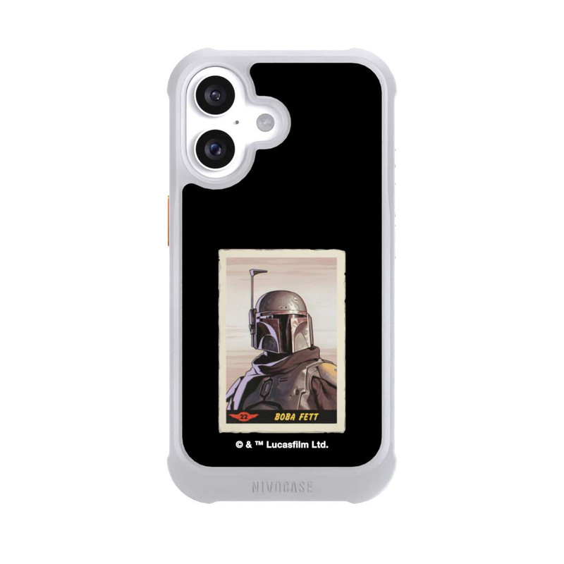 iPhone 16 NIVOmax Boba Fett Badges Black Background