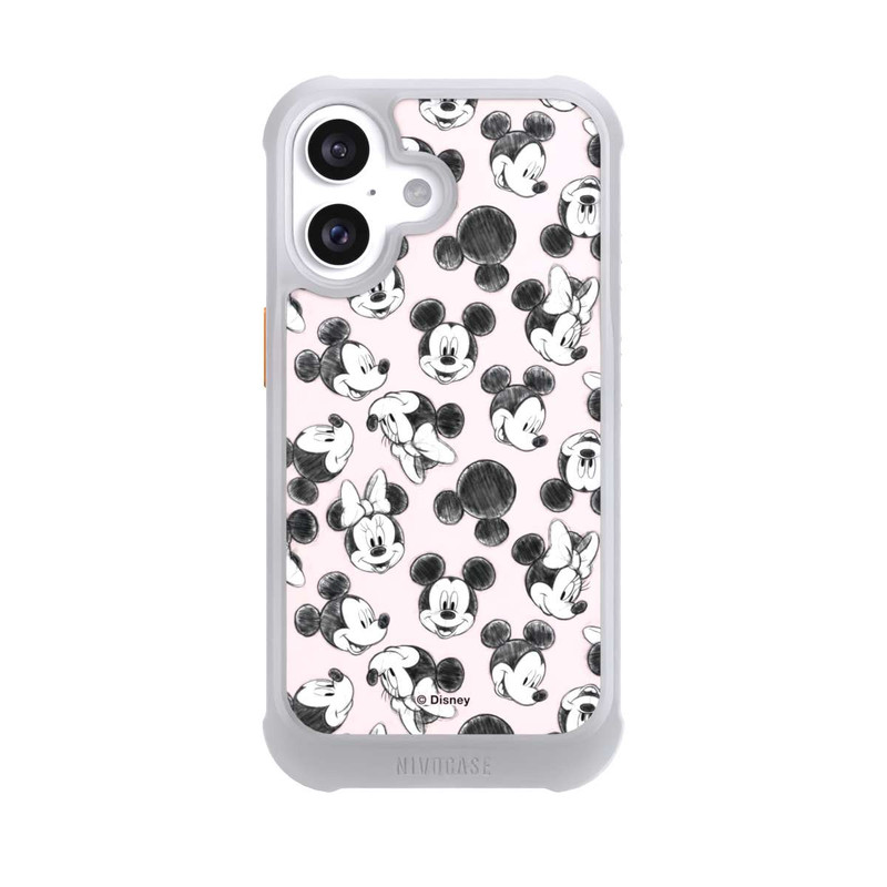 iPhone 16 NIVOmax Minnie & Mickey Viele Gesichter Pink