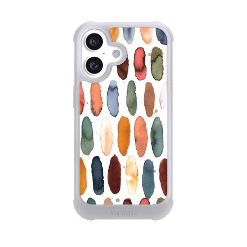 Apple iPhone 16 NIVOmax Aquarellstriche aus mineralischem Terrakotta