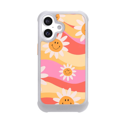 Apple iPhone 16 NIVOmax Retro Smiles Orange Colorful