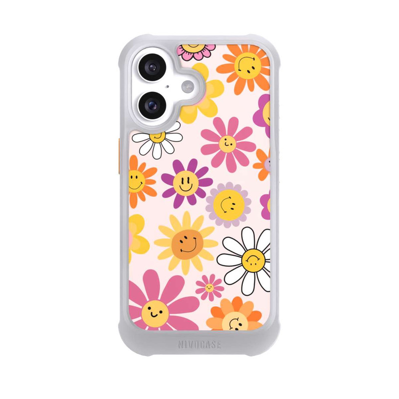 iPhone 16 NIVOmax Smiles Pink Flowers