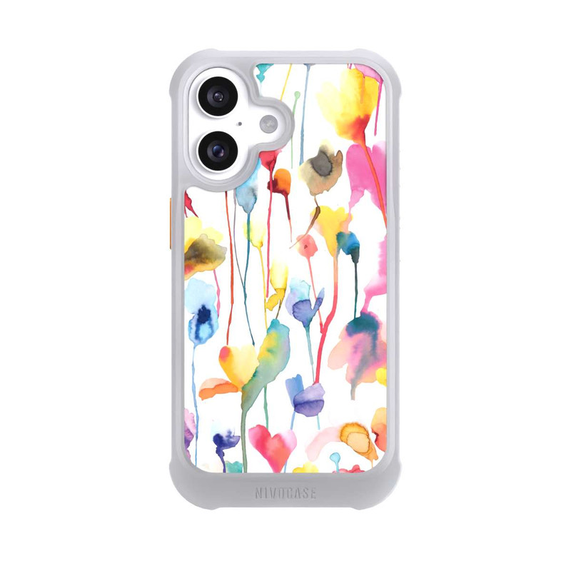 iPhone 16 NIVOmax Aquarell Wildblumen bunt