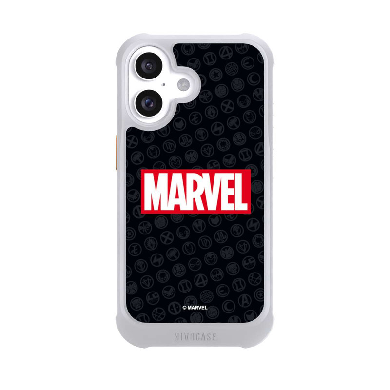 iPhone 16 NIVOmax Marvel Logo Black Red 