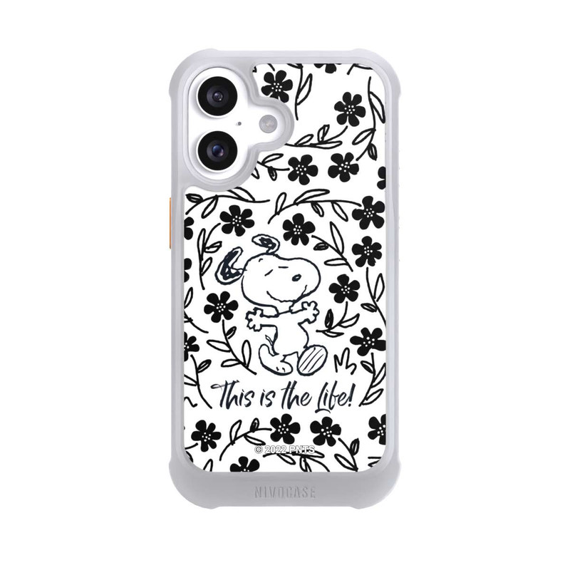 iPhone 16 NIVOmax Snoopy schwarz und weiß This Is The Life