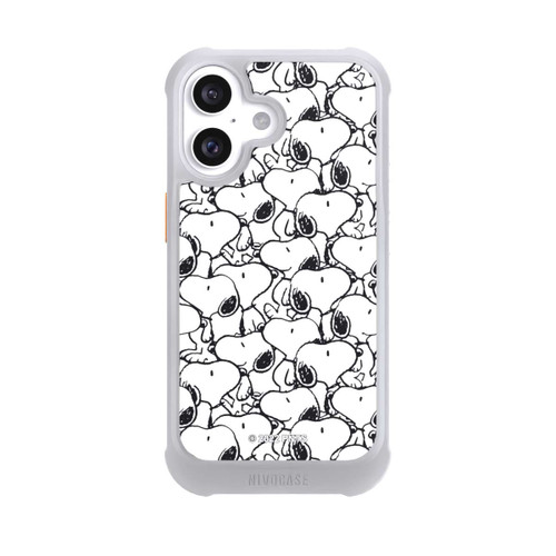 Apple iPhone 16 NIVOmax Snoopy Pattern Noir &amp; Blanc