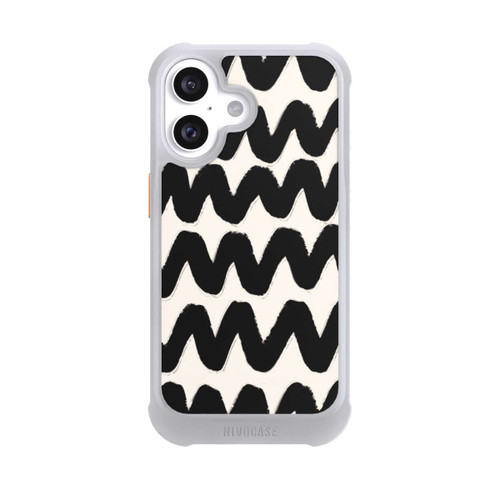 Apple iPhone 16 NIVOmax Vagues Noires Pattern